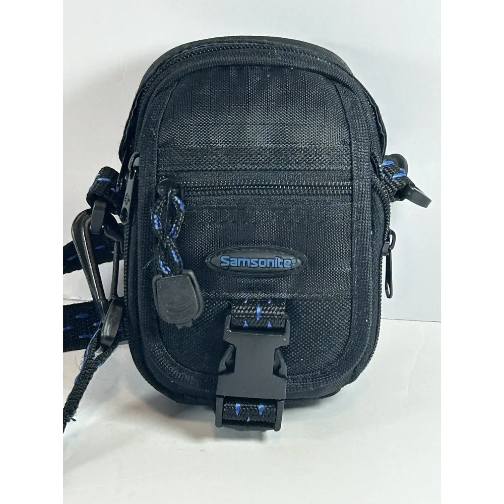 Samsonite Small Camera Bag Zipper Case With Shoulder Crossbody Strap & Belt Loop